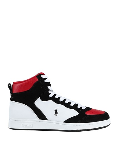 POLO RALPH LAUREN Sneakers Λευκό Δέρμα, Ίνες υφασμάτων
