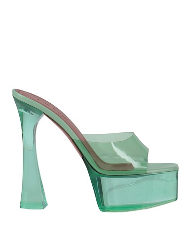 AMINA MUADDI Sandals Light green PVC - Polyvinyl chloride