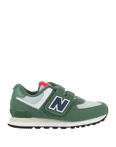 NEW BALANCE Sneakers 574 Green Leather, Textile fibres