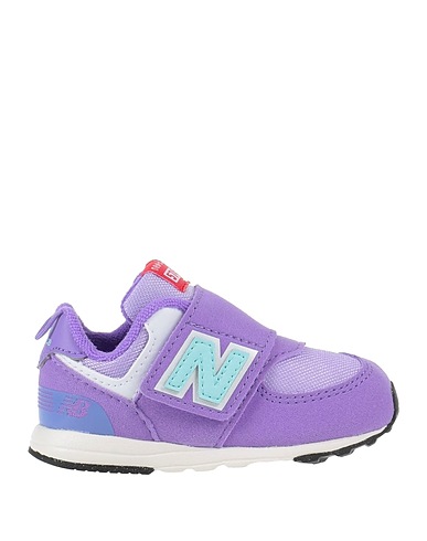 NEW BALANCE Sneakers 574 Purple Leather, Textile fibres