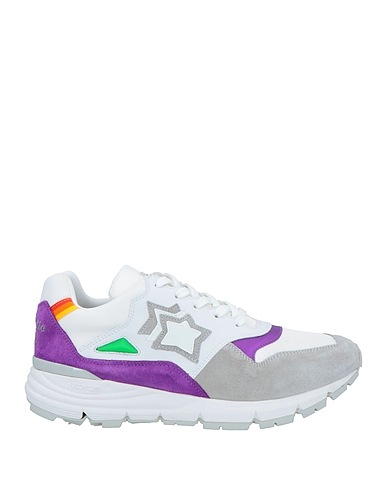 ATLANTIC STARS Sneakers Light grey Leather, Textile fibers