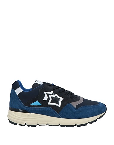 ATLANTIC STARS Sneakers Midnight blue Leather, Textile fibers