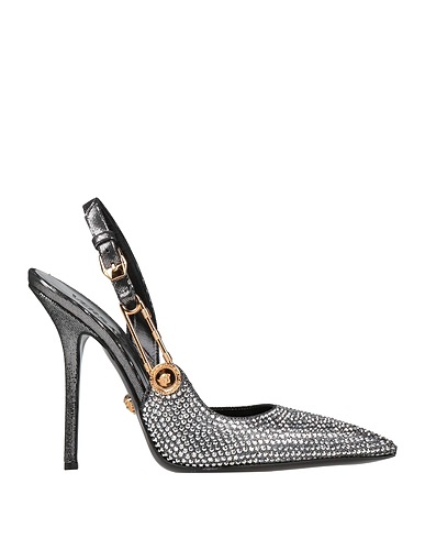 VERSACE Pump Silver Soft Leather