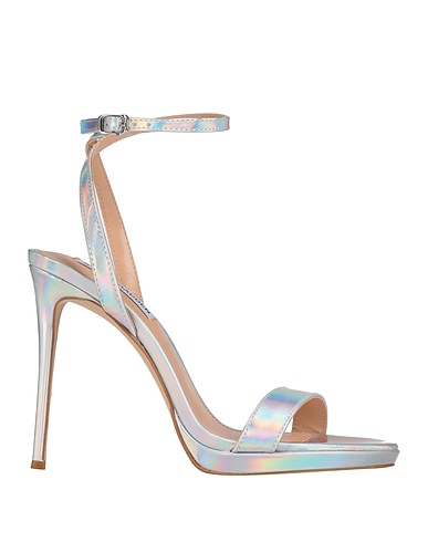 STEVE MADDEN Sandals Silver Textile fibres