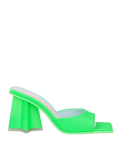 CHIARA FERRAGNI Sandals Lime green Soft Leather