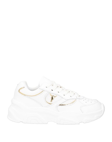 WINDSOR SMITH Sneakers White Soft Leather, Textile fibres