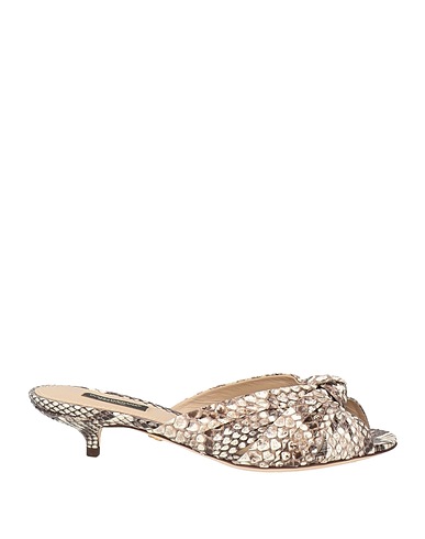 DOLCE&GABBANA Sandalen Maulwurfsgrau 100% Tigerpythonleder