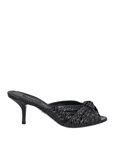 DOLCE&GABBANA Sandalen Schwarz 100% Tigerpythonleder