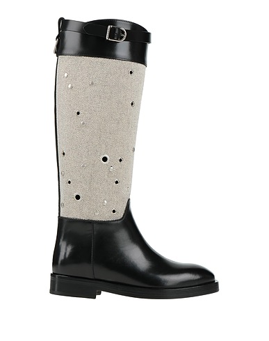 DURAZZI Boots Black Leather, Textile fibres