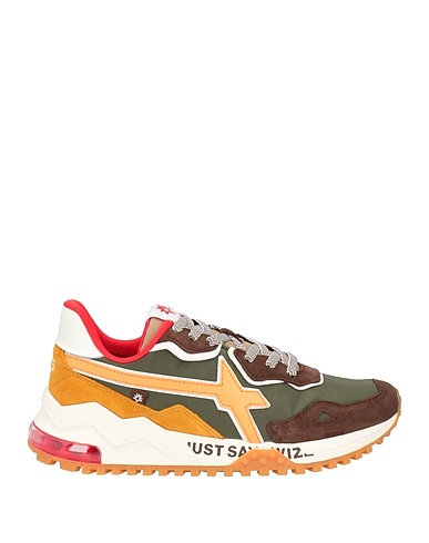 W6YZ Sneakers Brown Leather, Textile fibres