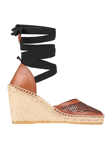 PINKO Espadrilles Tan Soft Leather, Textile fibers