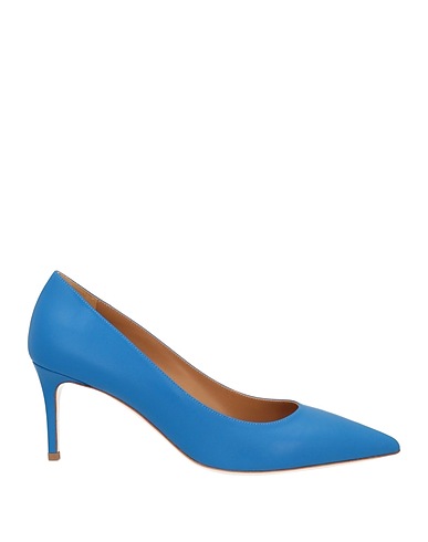 DEIMILLE Pumps Azurblau Leder