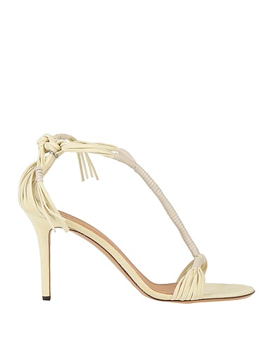 ISABEL MARANT Sandali Giallo pastello 100% Pelle di agnello