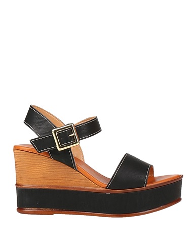 DIVINE FOLLIE Mules and clogs Black Soft Leather