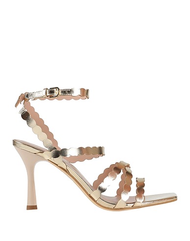 PENNYBLACK Sandals Gold Textile fibres