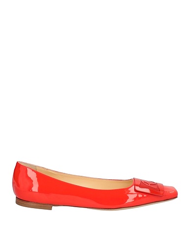 ROCHAS Ballet flats Tomato red Goat skin
