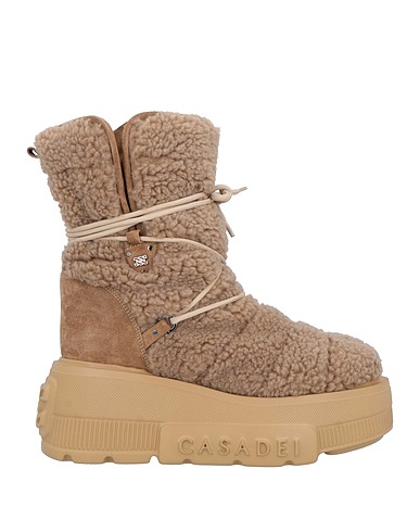 CASADEI Stivaletti Khaki Pelle, Fibre tessili