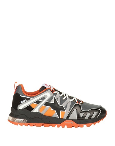 W6YZ Sneakers Orange Soft Leather, Textile fibres