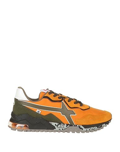 W6YZ Sneakers Orange Leather, Textile fibers