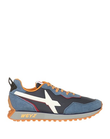 W6YZ Sneakers Blu navy Pelle, Fibre tessili