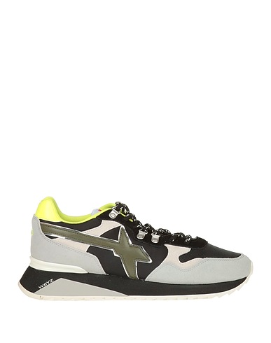 W6YZ Sneakers Black Leather, Textile fibres