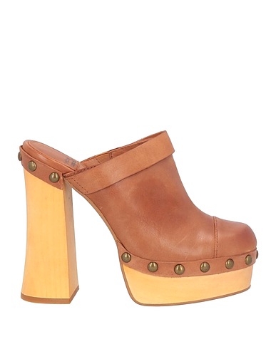 JEFFREY CAMPBELL Mule e zoccoli Khaki Pelle, Legno