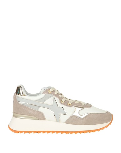 W6YZ Sneakers White Soft Leather, Textile fibers