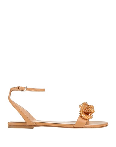 NINALILOU Sandals Camel Soft Leather