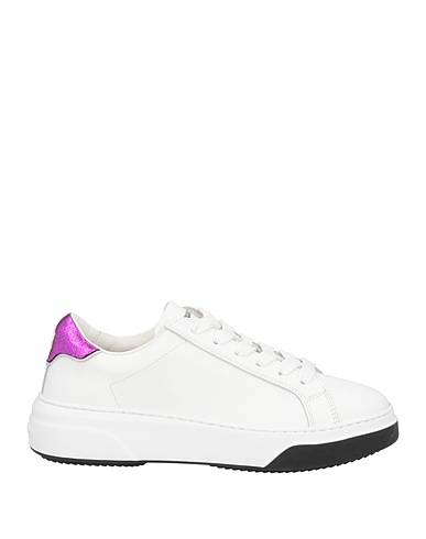 DSQUARED2 Sneakers White Calfskin, Goat skin