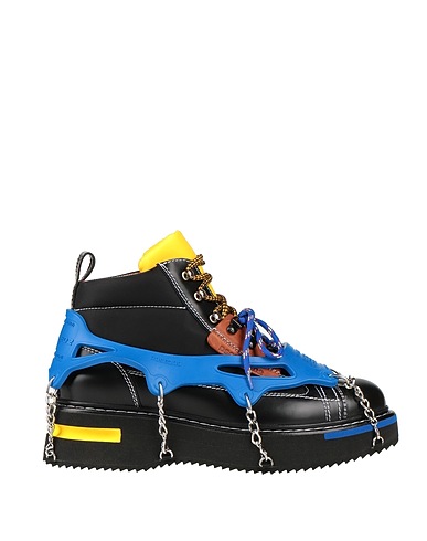 DSQUARED2 Ankle boot Black Soft Leather, Textile fibres