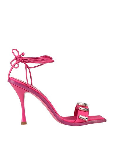 DSQUARED2 Sandals Fuchsia Textile fibers, Soft Leather
