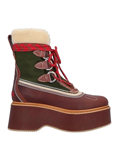 DSQUARED2 Ankle boot Brown Bovine leather, Sheepskin, Shearling