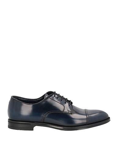 DOUCAL'S Laced shoes Midnight blue Soft Leather
