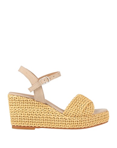 FIORINA Espadrillas Beige Rafia sintetica, Pelle