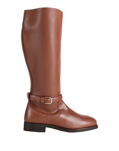 TOMMY HILFIGER Stivali Marrone Pelle