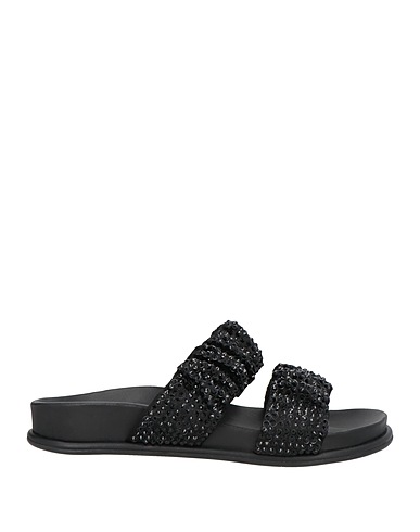LE SILLA Sandals Black Textile fibers