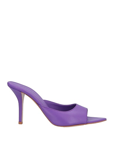 GIA BORGHINI Sandals Purple Soft Leather