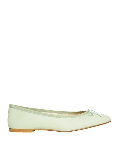 8 by YOOX Ballet flats Light green 100% Ovine leather