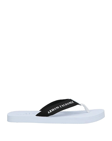 ARMANI EXCHANGE Flip flops Black 100% Polyester, Cotton