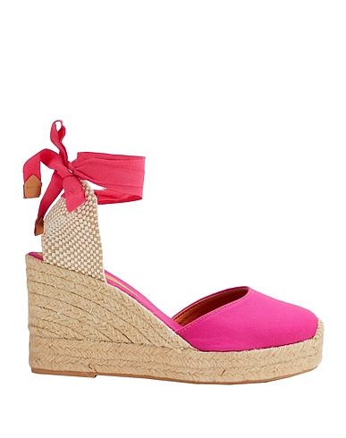 8 by YOOX Espadrilles ORGANIC COTTON ESSENTIAL WEDGE ESPADRILLES Fuchsia 100% Organic cotton