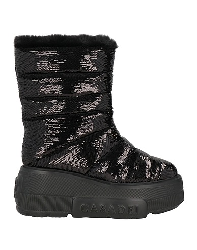 CASADEI Ankle boot Black Textile fibers