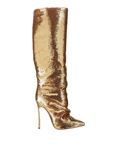 CASADEI Stivali Oro Fibre tessili