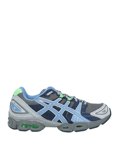 ASICS Sneakers Navy blue Textile fibres, Soft Leather