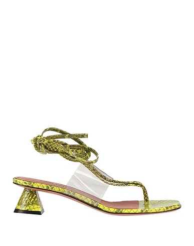 AMINA MUADDI Flip flops Yellow Textile fibers