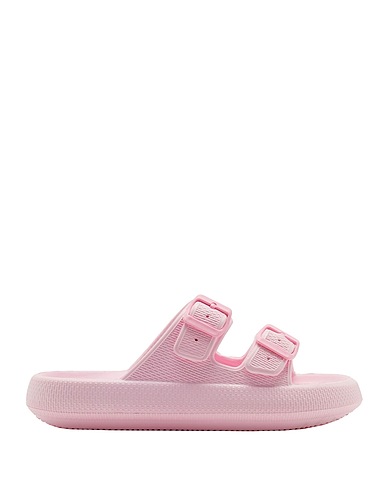 8 by YOOX Sandals RUBBER DOUBLE STRAP SLIDES  Light pink 100% EVA (Ethylene - Vinyl - Acetate)