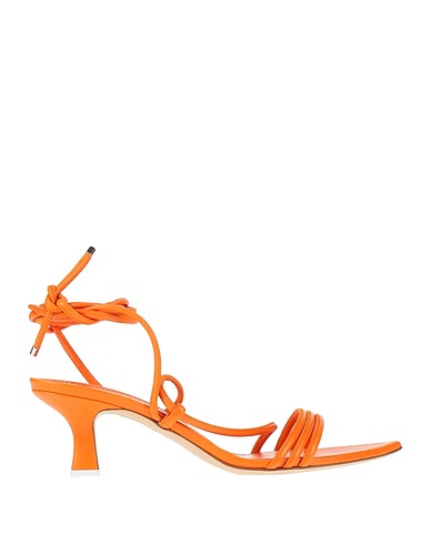 3JUIN Sandals Orange Soft Leather