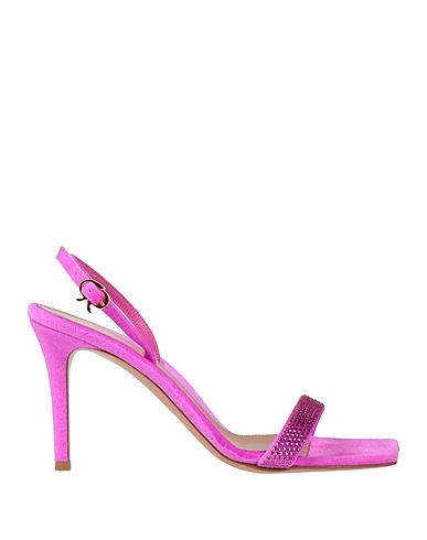 GIANVITO ROSSI Sandals Magenta Textile fibers