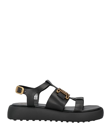 TOD'S Sandals Black Leather