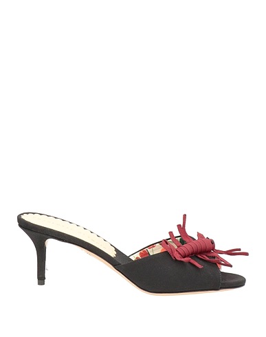 CHARLOTTE OLYMPIA Πέδιλο Μαύρο Ίνες υφασμάτων