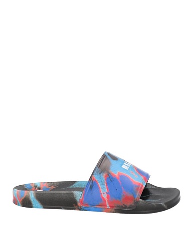MSGM Sandals Black Rubber, Textile fibres